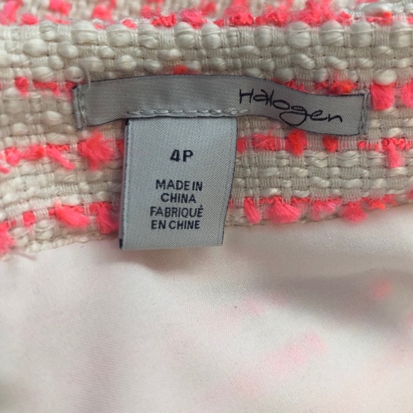 Halogen Tweed pencil skirt Pink White Sz 4P - Picture 4 of 8